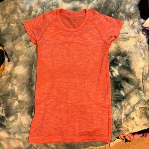 Pink/Coral Lululemon Workout T-Shirt